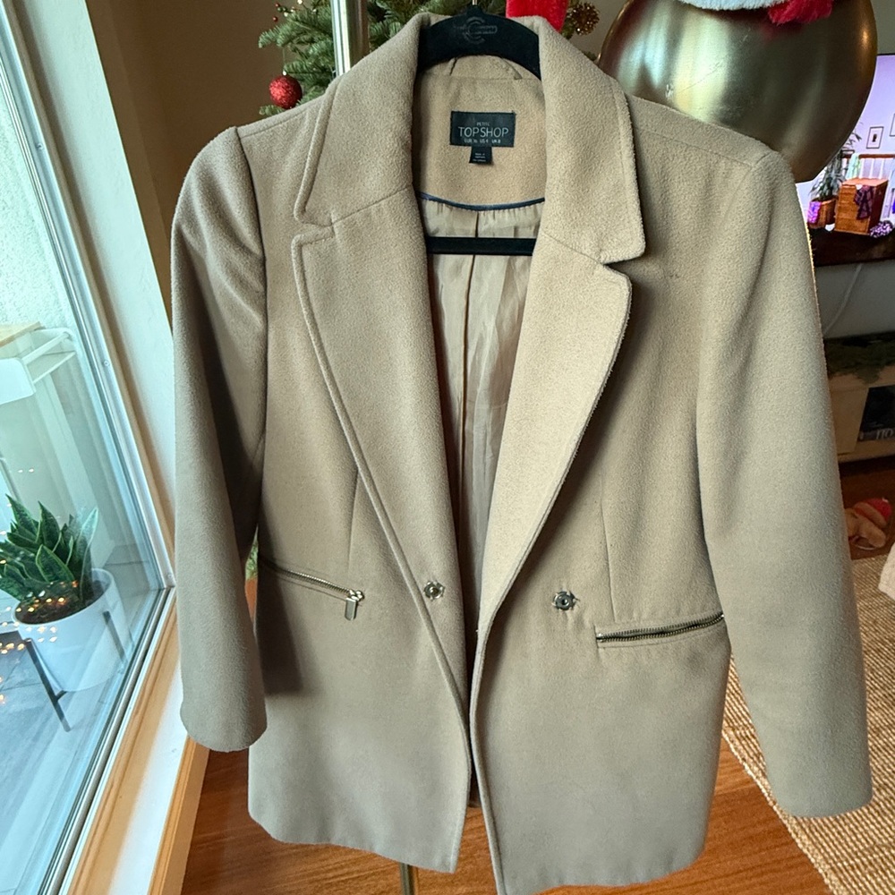 Topshop Beige Women's Blazer